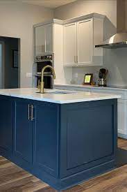 Midnight And White Two Tone Kitchen In 2021 Shaker Style Cabinets Free Kitchen Design Shaker Style Kitchens