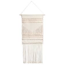 Tissage Mural En Coton Ecru H 80cm Coachella Habitaciones Rusticas Pared Tejidos