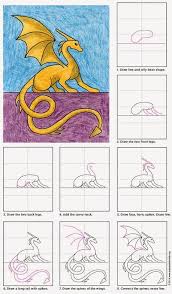 Draw A Sitting Dragon Dessin De Dragon Comment Dessiner Un Dragon Dessin Coloriage