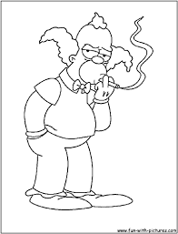 Krusty Fume Simpsons Drawings Simpsons Art Pokemon Coloring Pages