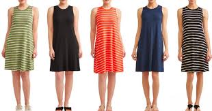 Time And Tru Women S Sleeveless Knit Dresses Only 9 96 At Walmart Com Hip2save Sleeveless Knit Dress Sleeveless Dress Outfit Knit Dress