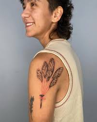 Wings and nail for the incredible @oliveklug Made @dirt_la . . . #tattoo  #tattoos #finelinetattoo #qttr #tttism #queertattooartist #transtattoo  #stickandpoke #art #illustration #latattoo #latattooartist #queerart  #queerartist #transart #transartist ...