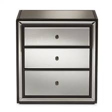 dawlish heavy duty 3 drawer nightstand (set of 2) by alcott hill® ☀☀cheap reviews☀☀ dawlish heavy duty 3 drawer nightstand (set of 2) by alcott hill® ☀☀low prices☀☀. Baxton Studio Avatar Art Deco Style 3 Drawer Mirrored Nightstand Set Of 2 In Silver Rs2654