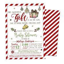 Christmas Baby Shower Invitations 12 Count Envelopes 4x6 In 2021 Christmas Baby Shower Christmas Baby Shower Invites Holiday Baby Shower