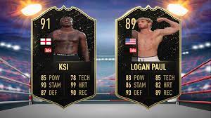Which fighter has biggest odds to win? Ksi Vs Logan Paul Stat Cards Ksi