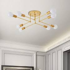 Check spelling or type a new query. Vintage Industrial Semi Flush Mount Ceiling Light E26 E27 Base Modern Black Sputnik Ceiling Lamp Fixture For Corridor Dining Room Small Bedroom Living Study Room Lighting Ceiling Fans Tools Home Improvement
