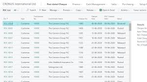 Further, the postdated check should not be reported as part of the cash account balance until the date of the check. Pdc Manager