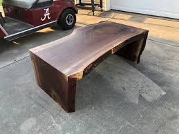 Incredible Live Edge Walnut Waterfall Coffee Table Etsy In 2020 Coffee Table Custom Coffee Table Live Edge Coffee Table