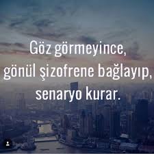 Goz Gormeyince Gonul Sizofrene Baglayip Senaryo Kurar Kaynak Instagram Siirler Sozler Anlamlisozler Guze Ozlu Sozler Guzel Soz Ilham Verici Sozler