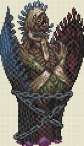 See more ideas about cross stitch patterns, cross stitch, stitch patterns. Cross Stitch Pattern Based On One Of The Summoned Creatures In Final Fantasy X The Aeon Anima Fantasy Cross Stitch Pixel Art Characters Perler Bead Art