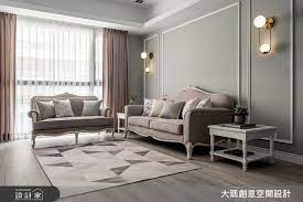 莫蘭迪色系 抹茶歐蕾 灰棕藕芋 32 坪ig 網美風新古典之家 設計家searchome living room home decor sectional couch