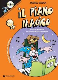 Un pianoforte a coda (a sinistra) e un pianoforte verticale (a destra). Il Piano Magico Volume 1 Music Shop Europe