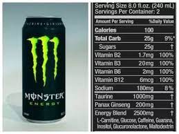 One serving, or half the can, contains 110 calories. Just After Drinking 2 Monster Energy Drinks I M Shaking Light Headed And Have A Sore Stomach Why Is This And How Can I Resolve This Quora