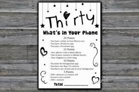 Use it or lose it they say, and that is certainly true when it comes to cognitive ability. Thirty What S In Your Phone Game Adult Birthday Game 30th Birthday Game 41