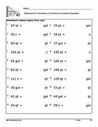 Practice Converting Gallons Quarts Pints And Cups Geography Worksheets 2nd Grade Math Worksheets Measurement Worksheets