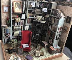 My Mini Library I Used The Robotime Sam S Study Kit And Changed It Mini Library Doll House Miniature Rooms