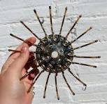 18 branches de lustre vintage percées de trous pour enfiler ...