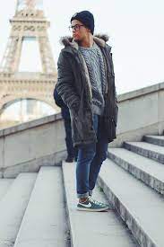 Nike Sneakers H M Jeans Bershka Parka H M Sweater H M Glasses Carharrt Beanie Mens Fashion Casual Outfits Parka Outfit Men Mens Winter Fashion