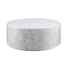 Carrara Marble Drum Coffee Table Drum Coffee Table Coffee Table White Stone Coffee Table