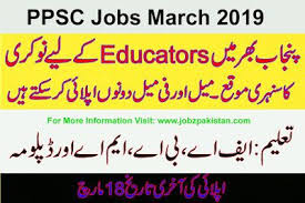 New Ppsc Jobs 2019 Online Apply New Educators Jobs 700 Vacancies Jobzpakistan Educator Jobs Jobs In Pakistan Job
