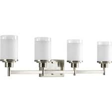 4 Lt Brushed Nickel Bath Light P2998 09