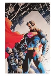 The batman vs superman fine art print by alex pascenko and ian macdonald is limited to an edition size of 350 pieces, each embossed with a seal of authenticity. Batman Vs Superman By Jim Lee Print 12 X16 7 Ate 9 Comics