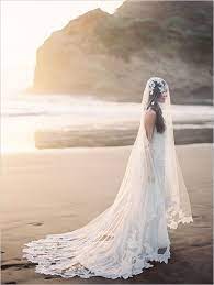 Magnolia Rouge Newest Issue Beach Bridal Session Tips Wedding Dress With Veil Beach Bridal Wedding Veils Lace