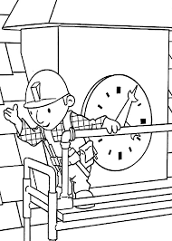 Black Bob The Builder Bob The Builder Doing Clock Tower Maintenance Coloring Pages Netart Di 2020