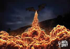 These Photos Reimagine Hot Spicy Kfc Chicken As Fiery Explosions And Raging Flames Kfc Hot Spicy Kfc Chicken