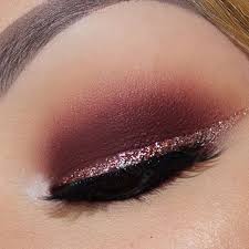 Glitter Wing Burgundy Eye Makeup Eye Makeup Beauty Makeup