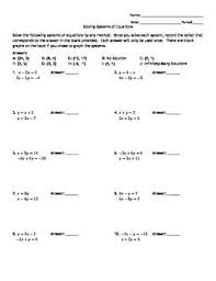 Use substitution and the order of operations to simplify each problem. This Document Is A Worksheet For Solving Systems Of Equations Students May Choose Their Met Systems Of Equations Persuasive Writing Prompts Algebra Worksheets