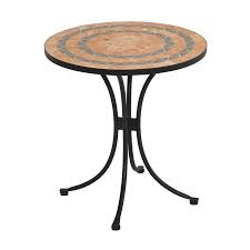 Home Styles Terra Cotta Round Outdoor Bistro Table 27 5 In W X 27 5 In L Lowes Com In 2020 Bistro Table Bistro Table Outdoor Tile Patio Table