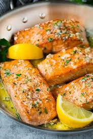 pan seared salmon with garlic er