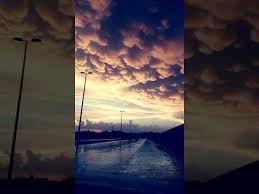 Mammatus (also called mamma or mammatocumulus, meaning mammary cloud) is a cellular pattern of pouches hanging underneath the base of a cloud, typically a cumulonimbus raincloud, although they may be attached to other classes of parent clouds. Ù…Ø§Ù…Ø§ØªÙˆØ³ Ù†Ø¬Ø±Ø§Ù† Youtube