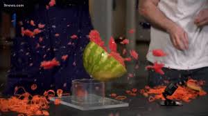 Gav and dan forgot to bring a knife to the picnic. You Can Use Rubber Bands To Create A Watermelon Explosion 9news Com