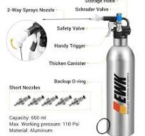 Refillable Compressed Air Spray Can with Nozzles | EWK