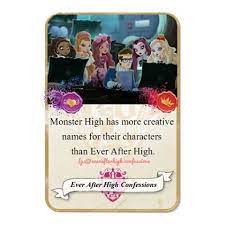However, choosing a name can be a tricky matter and a big responsibility. Ever After High Confessions Character Names Wattpad