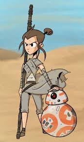 Star Wars Rey And Bb 8 Star Wars Cartoon Star Wars Fan Art Star Wars Art