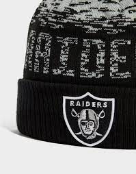 Black New Era Nfl Las Vegas Raiders Pom Beanie Hat Jd Sports