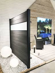 Sichtschutz Fun Fence Mit Glaseinsatz Glas Garagentor Trennwand Terrasse Garagentore
