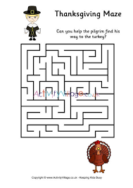Here are some thanksgiving mazes to print out for the kids to enjoy, illustrated with pilgrims, native americans and the mayflower! Thanksgiving Maze 1