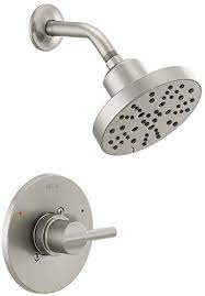Faucets shower faucet wall mount faucet single china sanitary ware stainless steel single handle bathroom fittings modern bathtub tap wall mounted faucets shower faucet. Delta Faucet Nicoli 14 Series Single Handle Shower Faucet Shower Trim Kit With 5 Spray H2okinetic Shower Head Stainless 142749 Ss Shower Valve Included Buy Online At Best Price In Uae Amazon Ae