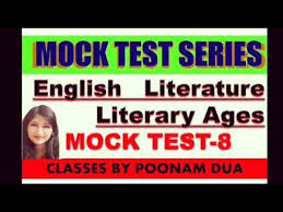 Mock Test 8 English Literature Series Expected Questions For Exams Ugc Net Tgt Pgt Literary Ages Youtube In 2020 English Literature Mock Test Literature