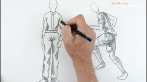 Human outline drawing with apparel and accessories. Draw People Part 3 Draw Clothes Youtube