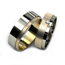 Satin Flat His And Hers Wedding Bands 0 05 Carat Round Diamond 4mm 6mm 02190 Matching Wedding Rings Wedding Ring Bands Wedding Rings