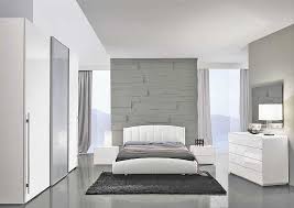 غرفة نوم اللمعان الأبيض أثاث معياري باللون الأبيض