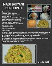 Beras tadi anggarkan dalam separuh mug. Nssi Briyani Resep Masakan Masakan Makanan Dan Minuman