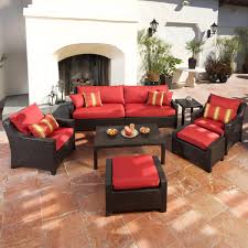 The Cantina 7 Piece Sofa Seating Set Is A Complete Outdoor Seating Collection That Will Enliven Your Patio Furniture Cushions Wicker Patio Furniture Furniture