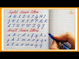 In english handwriting, it is very i. Capital And Small Cursive Writing Cursive Alphabet A To Z Abcd Cursive Letters Big Small Abcd Youtube
