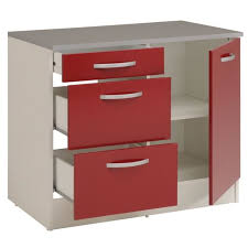 Meuble Sous Evier L 100 X P 60 X H 86 Gamme Eko Rouge 86 Cm Achat Vente Meuble Sous Evier Meuble Sous Evier L 100 X P Soldes Sur Cdiscount Des Le 20 Janvier Cdiscount